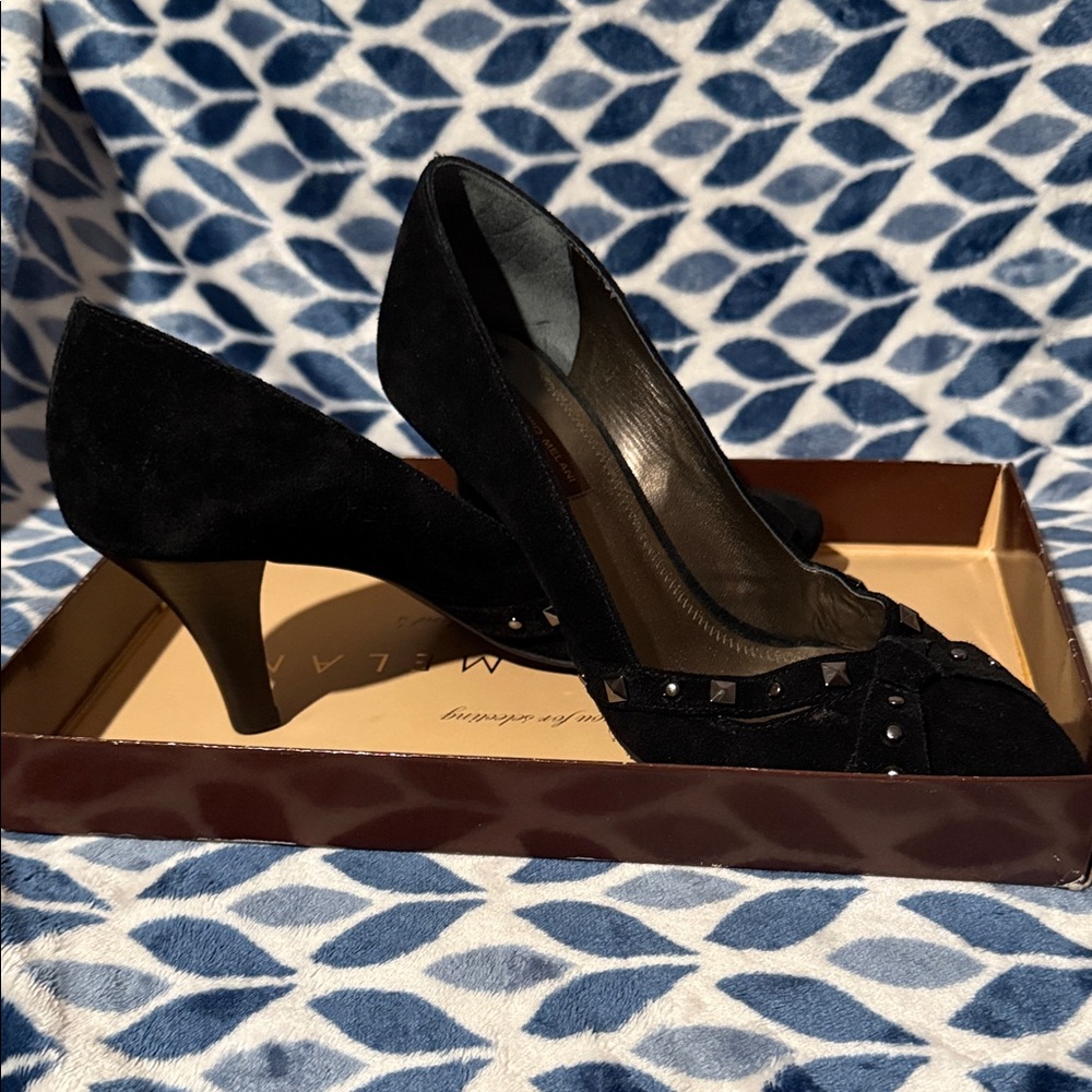 ANTONIO MELANI Black Studded Heels